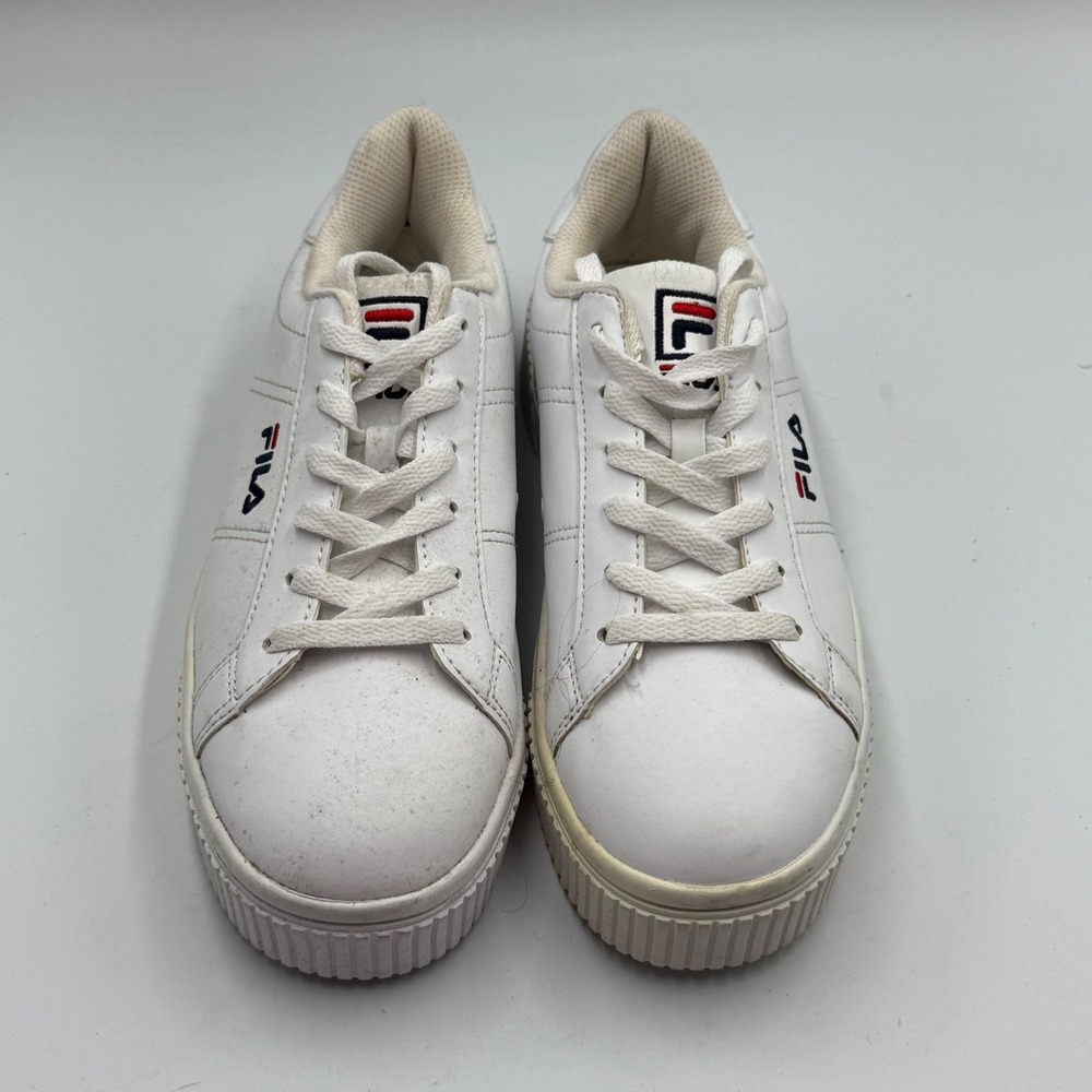 Fila Womens White Platform Sneakers‎ Shoes Lace Up Casual Comfort 8 Chunky Retro - Picture 2 of 9